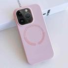 For iPhone 12 Pro MagSafe Magnetic Liquid Silicone Phone Case(Pink) - 1