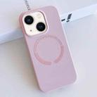 For iPhone 13 MagSafe Magnetic Liquid Silicone Phone Case(Pink) - 1