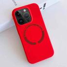 For iPhone 13 Pro MagSafe Magnetic Liquid Silicone Phone Case(Red) - 1