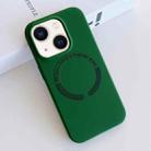 For iPhone 14 MagSafe Magnetic Liquid Silicone Phone Case(Green) - 1