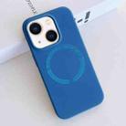 For iPhone 14 Plus MagSafe Magnetic Liquid Silicone Phone Case(Sea Blue) - 1