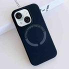 For iPhone 15 MagSafe Magnetic Liquid Silicone Phone Case(Dark Blue) - 1