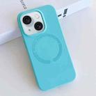 For iPhone 15 MagSafe Magnetic Liquid Silicone Phone Case(Lake Blue) - 1