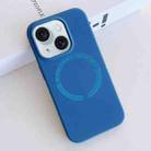 For iPhone 15 Plus MagSafe Magnetic Liquid Silicone Phone Case(Sea Blue) - 1