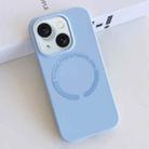 For iPhone 15 Plus MagSafe Magnetic Liquid Silicone Phone Case(Light Blue) - 1