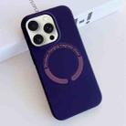 For iPhone 15 Pro MagSafe Magnetic Liquid Silicone Phone Case(Dark Purple) - 1