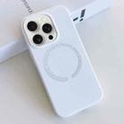 For iPhone 15 Pro MagSafe Magnetic Liquid Silicone Phone Case(White) - 1