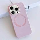 For iPhone 15 Pro MagSafe Magnetic Liquid Silicone Phone Case(Pink) - 1