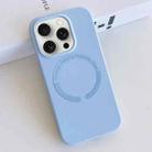 For iPhone 15 Pro MagSafe Magnetic Liquid Silicone Phone Case(Light Blue) - 1