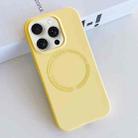 For iPhone 15 Pro MagSafe Magnetic Liquid Silicone Phone Case(Yellow) - 1