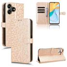 For ZTE Blade V50 Smart / V50 Design 4G Honeycomb Dot Texture Leather Phone Case(Gold) - 1