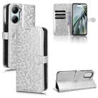 For ZTE Libero 5G IV Honeycomb Dot Texture Leather Phone Case(Silver) - 1