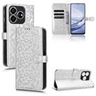 For ZTE Axon 60 4G Honeycomb Dot Texture Leather Phone Case(Silver) - 1