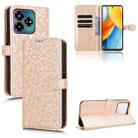 For ZTE Axon 60 Lite / Blade V60 Vita Honeycomb Dot Texture Leather Phone Case(Gold) - 1