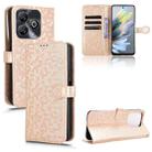 For ZTE Blade A75 Honeycomb Dot Texture Leather Phone Case(Gold) - 1
