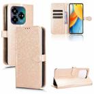 For ZTE nubia Blade V60 Design Honeycomb Dot Texture Leather Phone Case(Gold) - 1