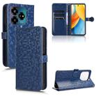 For ZTE Blade V60 Design Honeycomb Dot Texture Leather Phone Case(Blue) - 1