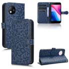 For ZTE Blade A35 Lite / A35 Core Honeycomb Dot Texture Leather Phone Case(Blue) - 1