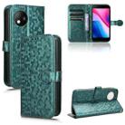 For ZTE Blade A35 Lite / A35 Core Honeycomb Dot Texture Leather Phone Case(Green) - 1