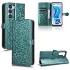 For ZTE Nubia S 5G A403ZT Honeycomb Dot Texture Leather Phone Case(Green) - 1