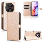 For ZTE Blade V70 Max Honeycomb Dot Texture Leather Phone Case(Gold) - 1