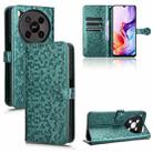 For ZTE Blade V70 Max Honeycomb Dot Texture Leather Phone Case(Green) - 1
