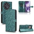 For OnePlus Ace 5 / Ace 5 Pro Honeycomb Dot Texture Leather Phone Case(Green) - 1