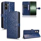For OnePlus Ace 5 Racing / Nord CE5 Honeycomb Dot Texture Leather Phone Case(Blue) - 1