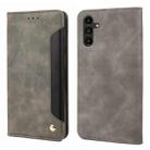 For Samsung Galaxy S24 5G Skin Feel Splicing Leather Phone Case(Grey) - 1