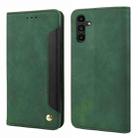 For Samsung Galaxy S24 5G Skin Feel Splicing Leather Phone Case(Green) - 1