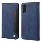 For Samsung Galaxy S24 5G Skin Feel Splicing Leather Phone Case(Blue) - 1