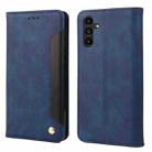 For Samsung Galaxy S24+ 5G Skin Feel Splicing Leather Phone Case(Blue) - 1