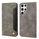 For Samsung Galaxy S24 Ultra 5G Skin Feel Splicing Leather Phone Case(Grey) - 1