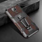 For Xiaomi Redmi Note 9 Machine Armor Warrior Shockproof PC + TPU Protective Case(Coffee) - 1