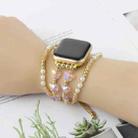 For Apple Watch SE 2023 44mm Butterfly Chain Bracelet Metal Watch Band(Pink Gold) - 2