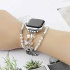 For Apple Watch SE 2023 44mm Butterfly Chain Bracelet Metal Watch Band(Transparent Silver) - 2