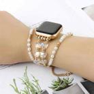 For Apple Watch SE 2023 40mm Butterfly Chain Bracelet Metal Watch Band(Transparent Gold) - 2