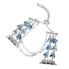 For Apple Watch Series 9 45mm Butterfly Chain Bracelet Metal Watch Band(Blue) - 3