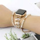 For Apple Watch Series 8 41mm Butterfly Chain Bracelet Metal Watch Band(Transparent Gold) - 2