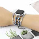 For Apple Watch SE 2022 44mm Butterfly Chain Bracelet Metal Watch Band(Blue) - 2