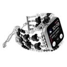 For Apple Watch Series 7 45mm Butterfly Chain Bracelet Metal Watch Band(Black) - 1