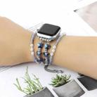 For Apple Watch SE 44mm Butterfly Chain Bracelet Metal Watch Band(Blue) - 2