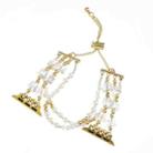 For Apple Watch Series 6 40mm Butterfly Chain Bracelet Metal Watch Band(Transparent Gold) - 3