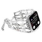 For Apple Watch Series 6 40mm Butterfly Chain Bracelet Metal Watch Band(Transparent Silver) - 1