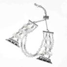 For Apple Watch Series 5 44mm Butterfly Chain Bracelet Metal Watch Band(Transparent Silver) - 3