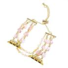 For Apple Watch Series 4 40mm Butterfly Chain Bracelet Metal Watch Band(Pink Gold) - 3