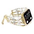 For Apple Watch Series 3 42mm Butterfly Chain Bracelet Metal Watch Band(Transparent Gold) - 1