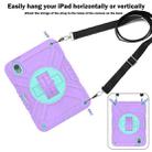 For iPad mini 6 X Rotation PC Hybrid Silicone Tablet Case with Strap(Purple Cyan) - 2