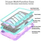 For iPad mini 6 X Rotation PC Hybrid Silicone Tablet Case with Strap(Purple Cyan) - 3