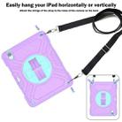 For iPad Air 11 2024 X Rotation PC Hybrid Silicone Tablet Case with Strap(Purple Cyan) - 2